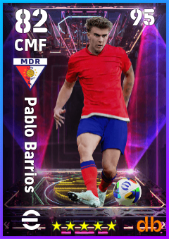 Pablo Barrios — CMF, OVR 82, MAX 95