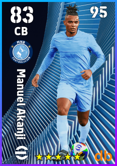 Manuel Akanji — CB, OVR 83, MAX 95