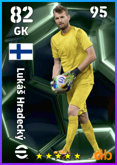 Lukáš Hradecký — GK, OVR 82, MAX 95