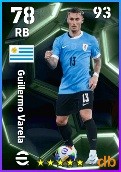 Guillermo Varela — RB, OVR 78, MAX 93