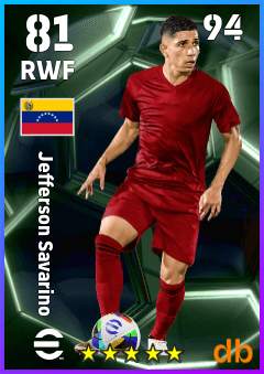 Jefferson Savarino — RWF, OVR 81, MAX 94