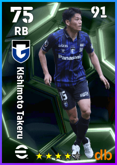 Kishimoto Takeru — RB, OVR 75, MAX 91