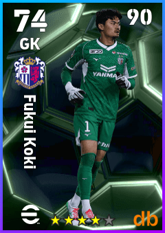 Fukui Koki — GK, OVR 74, MAX 90