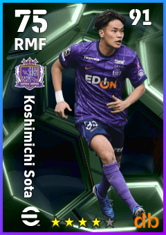 Koshimichi Sota — RMF, OVR 75, MAX 91