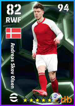 Andreas Skov Olsen — RWF, OVR 82, MAX 94