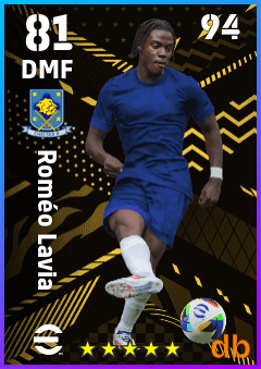 Roméo Lavia — DMF, OVR 81, MAX 94