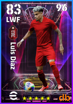 Luis Díaz — LWF, OVR 83, MAX 96
