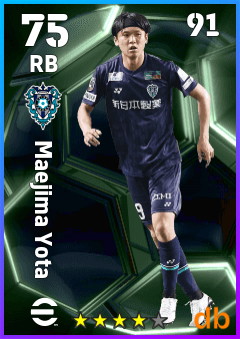 Maejima Yota — RB, OVR 75, MAX 91