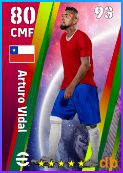 Arturo Vidal — CMF, OVR 80, MAX 93