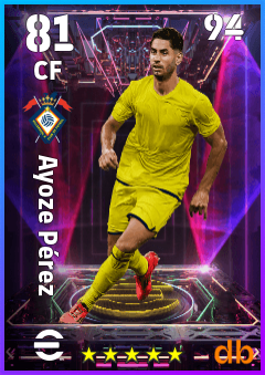 Ayoze Pérez — CF, OVR 81, MAX 94
