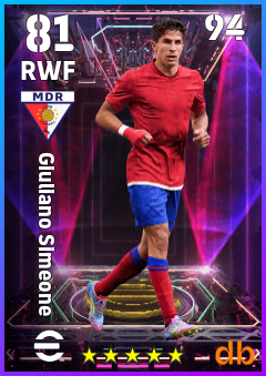 Giuliano Simeone — RWF, OVR 81, MAX 94