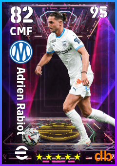 Adrien Rabiot — CMF, OVR 82, MAX 95