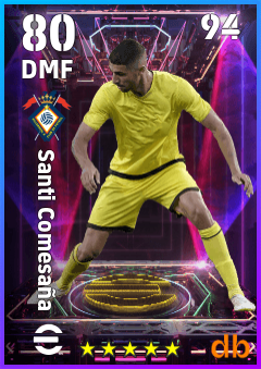 Santi Comesaña — DMF, OVR 80, MAX 94