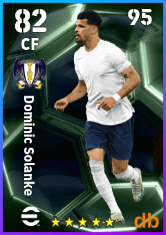 Dominic Solanke — CF, OVR 82, MAX 95