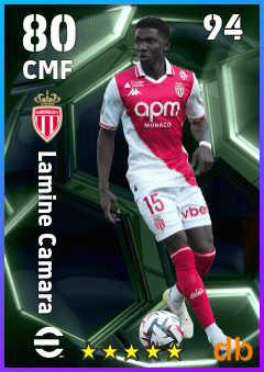Lamine Camara — CMF, OVR 80, MAX 94