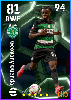 Geovany Quenda — RWF, OVR 81, MAX 94