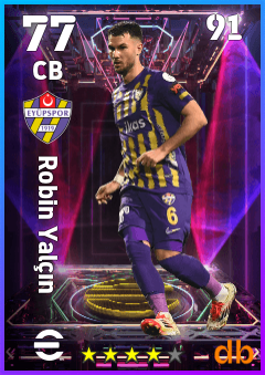 Robin Yalçın — CB, OVR 77, MAX 91
