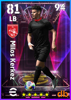 Milos Kerkez — LB, OVR 81, MAX 94
