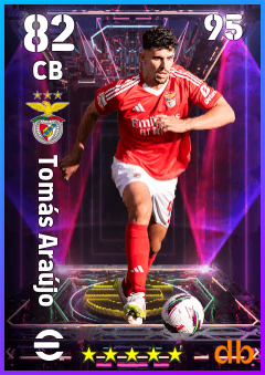 Tomás Araújo — CB, OVR 82, MAX 95