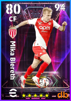 Mika Biereth — CF, OVR 80, MAX 94