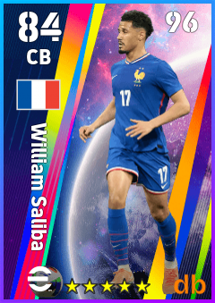 William Saliba — CB, OVR 84, MAX 96