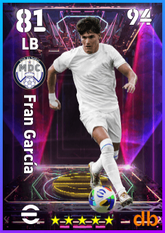 Fran García — LB, OVR 81, MAX 94