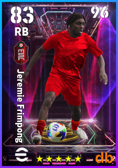 Jeremie Frimpong — RB, OVR 83, MAX 96