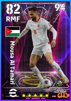 Mousa Al Tamari — RMF, OVR 82, MAX 94