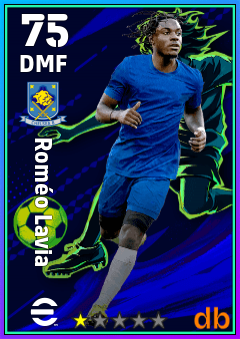 Roméo Lavia — DMF, OVR 75, MAX 75