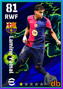 Lamine Yamal — RWF, OVR 81, MAX 81