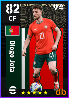 Diogo Jota — CF, OVR 82, MAX 94