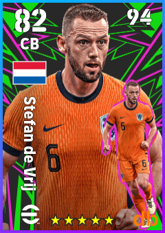 Stefan de Vrij — CB, OVR 82, MAX 94