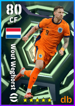 Wout Weghorst — CF, OVR 80, MAX 80