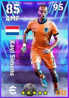 Xavi Simons — AMF, OVR 85, MAX 95
