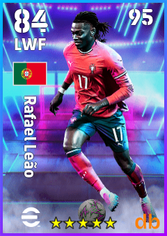 Rafael Leão — LWF, OVR 84, MAX 95