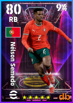 Nélson Semedo — RB, OVR 80, MAX 94