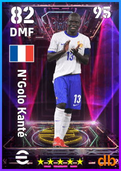 N'Golo Kanté — DMF, OVR 82, MAX 95
