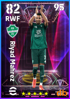 Riyad Mahrez — RWF, OVR 82, MAX 95