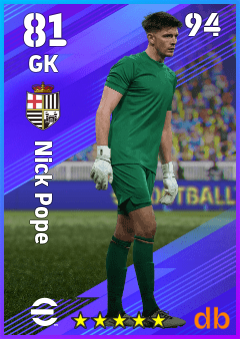 Nick Pope — GK, OVR 81, MAX 94