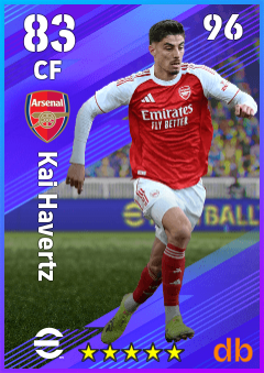 Kai Havertz — CF, OVR 83, MAX 96