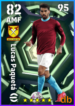 Lucas Paquetá — AMF, OVR 82, MAX 95