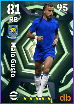 Malo Gusto — RB, OVR 81, MAX 95