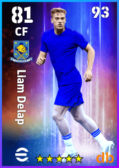 Liam Delap — CF, OVR 81, MAX 93