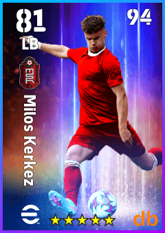 Milos Kerkez — LB, OVR 81, MAX 94