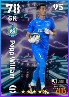 Popp William — GK, OVR 78, MAX 95