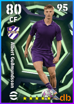 Albert Guðmundsson — CF, OVR 80, MAX 95