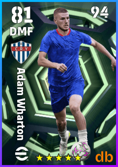 Adam Wharton — DMF, OVR 81, MAX 94