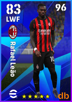 Rafael Leão — LWF, OVR 83, MAX 96