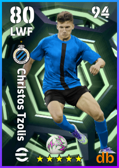 Christos Tzolis — LWF, OVR 80, MAX 94