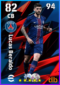 Lucas Beraldo — CB, OVR 82, MAX 94